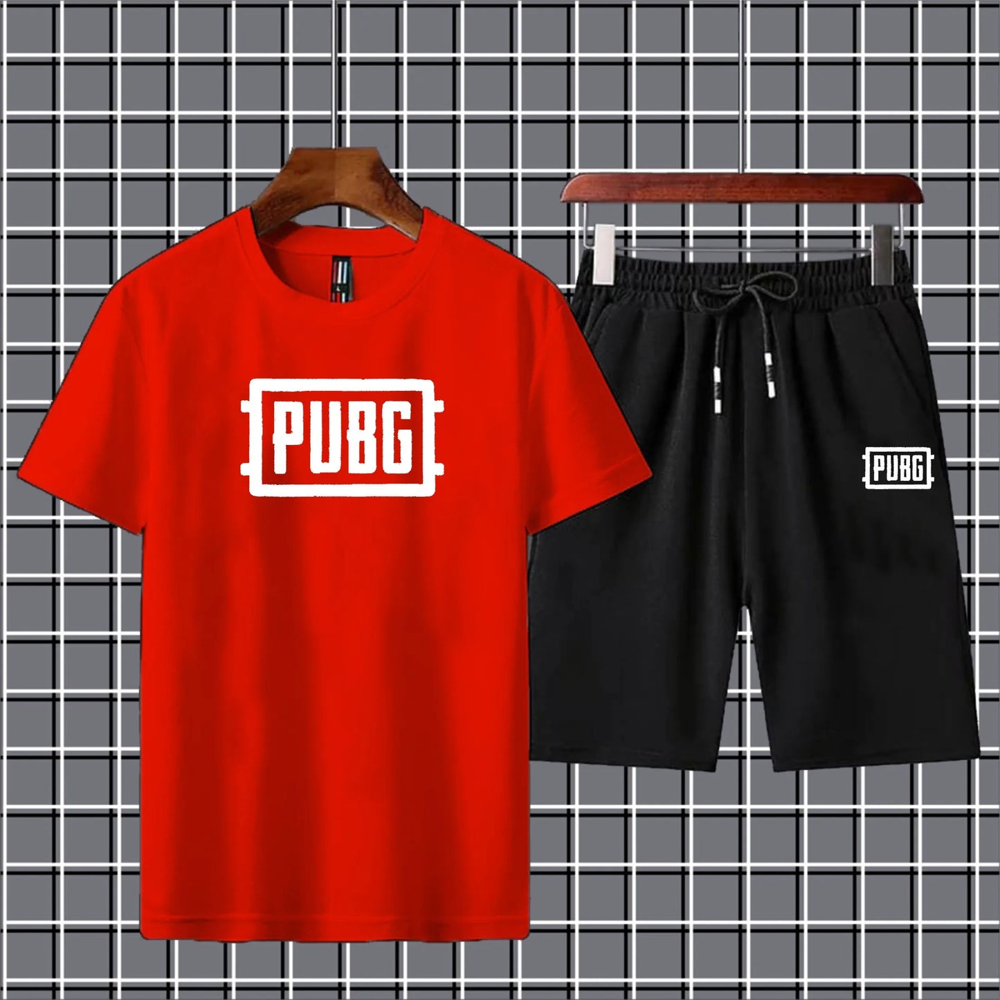 Pubg Printed Shorts + T Shirts Set for Boys Tracksuit For Mens Summer Tracksuit