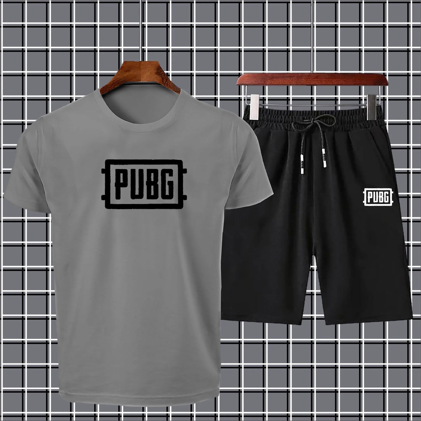 Pubg Printed Shorts + T Shirts Set for Boys Tracksuit For Mens Summer Tracksuit