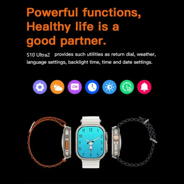 S10 Ultra 2 Smart Watch For Kids & Adults | 7 Stylish Straps